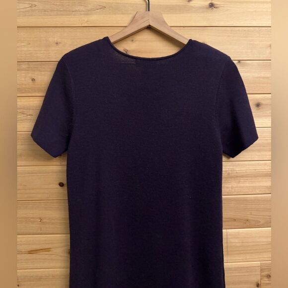 Vintage Talbots Size Medium Eggplant Purple Merino Wool  Maxi Dress - Picture 7 of 12